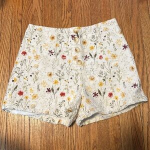 Moodie Eyelet Button Zipper Shorts Sz S